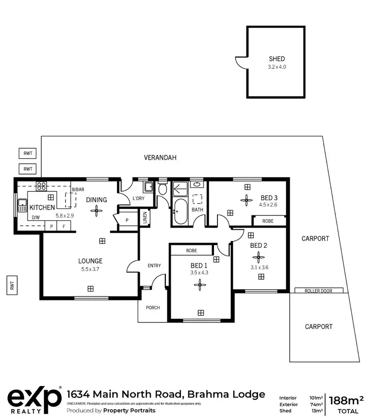 Floorplan of Homely house listing, 1634 Main North Road, Brahma Lodge SA 5109
