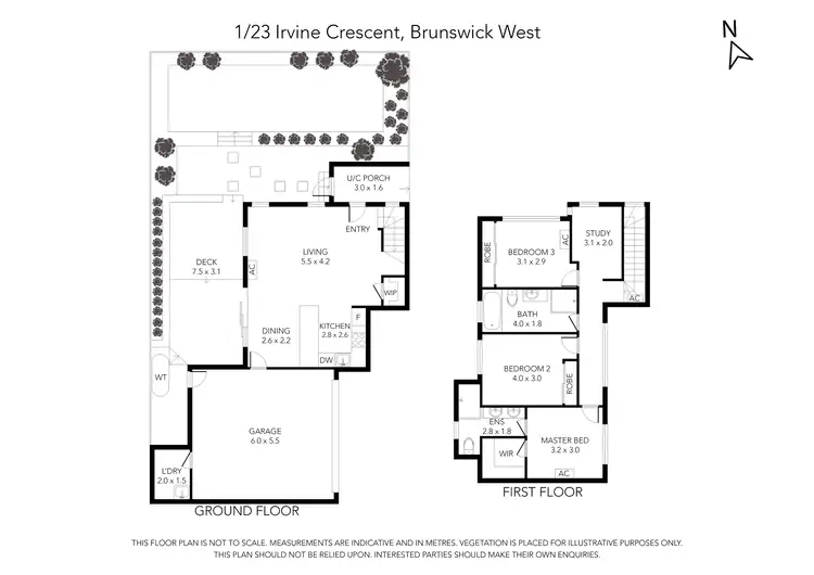 Floorplan of Homely townhouse listing, 1/23 Irvine Crescent, Brunswick West VIC 3055