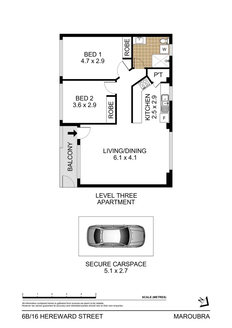 Floorplan of Homely apartment listing, 6b/16-20 Hereward Street, Maroubra NSW 2035