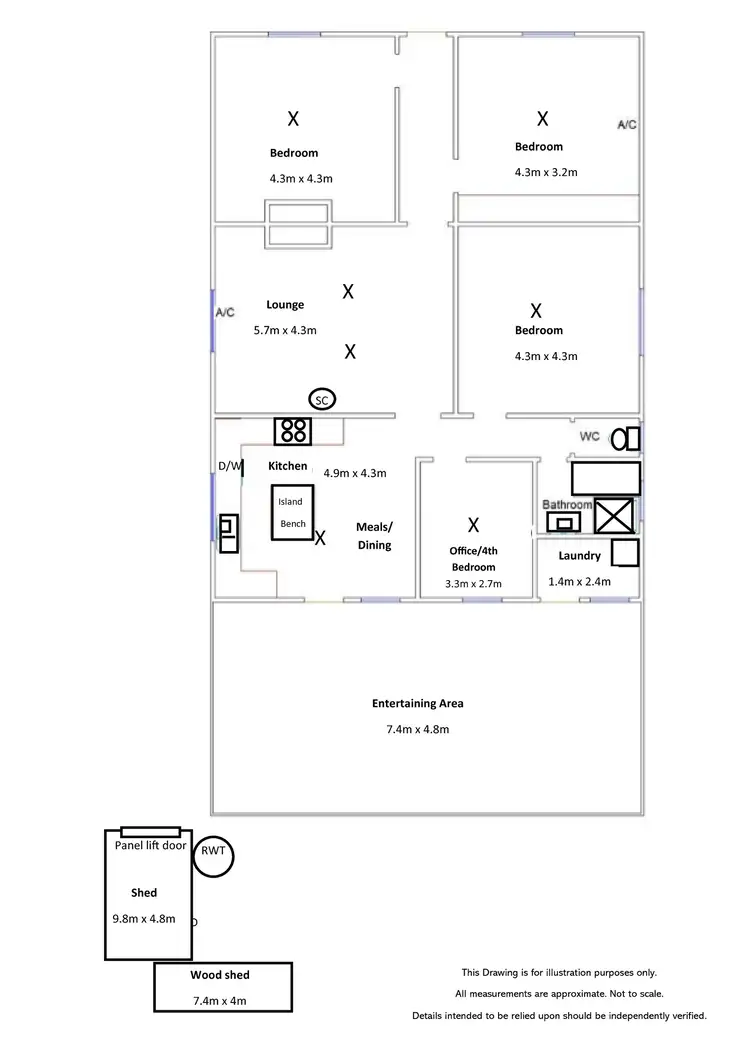 Floorplan of Homely house listing, 1 Railway Terrace North, Pinnaroo SA 5304