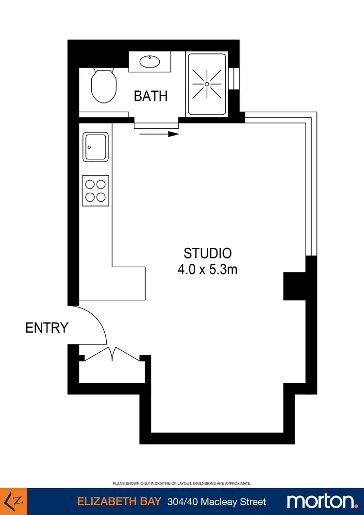 Floorplan of Homely apartment listing, 304/40 Macleay Street, Elizabeth Bay NSW 2011