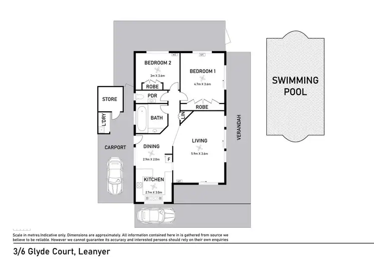 Floorplan of Homely unit listing, 3/6 Glyde Court, Leanyer NT 812