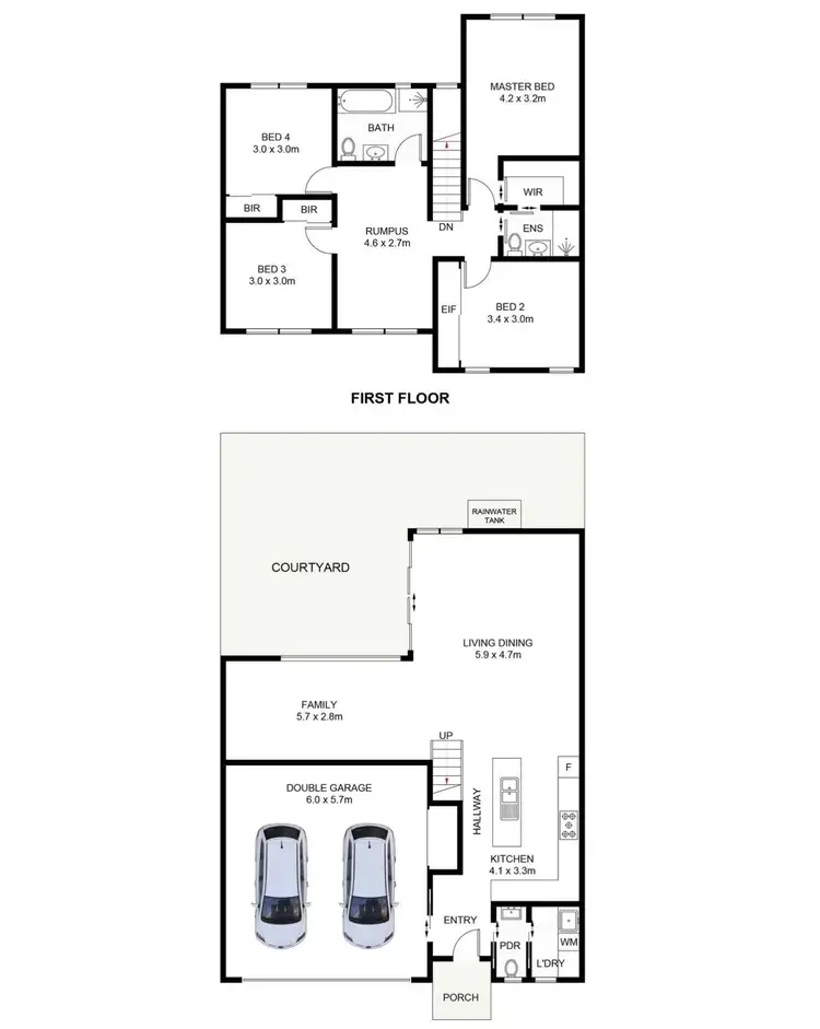 Floorplan of Homely townhouse listing, 4/3 Short Street, Berkeley NSW 2506