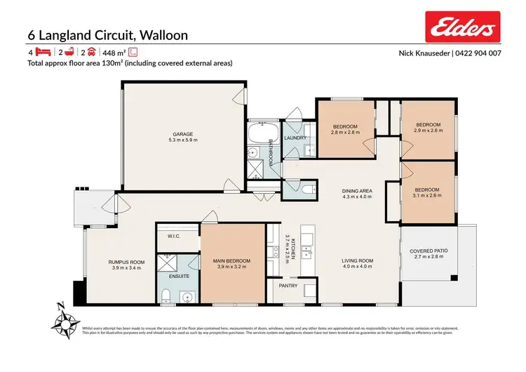 Floorplan of Homely house listing, 6 Langland Circuit, Walloon QLD 4306