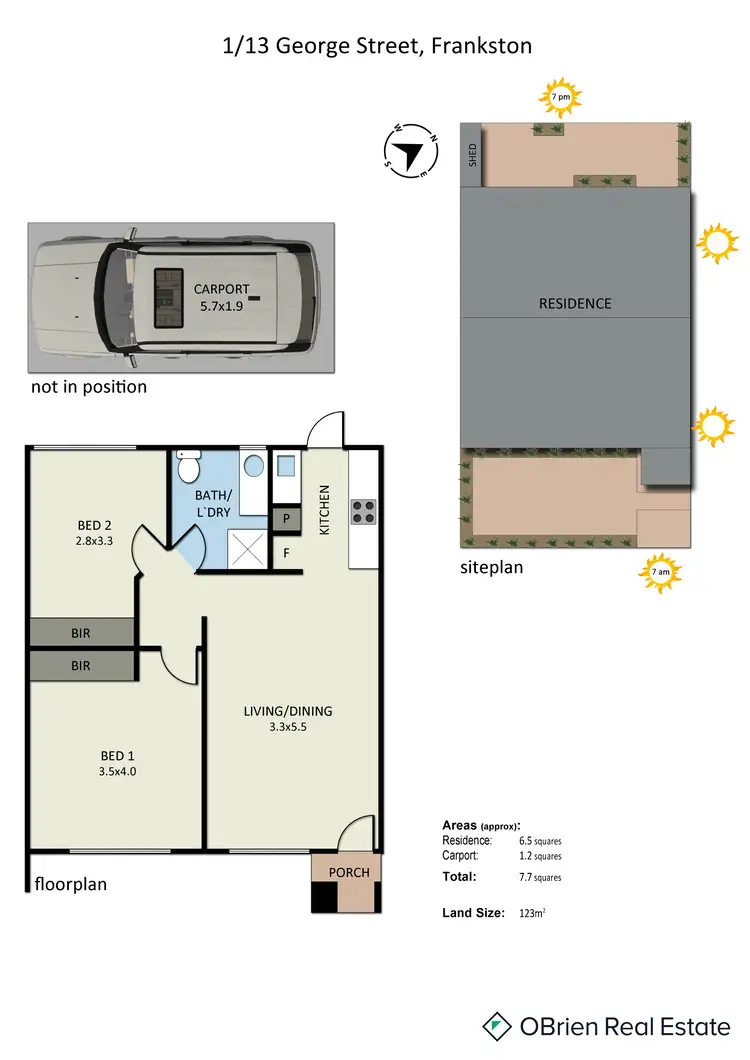 Floorplan of Homely unit listing, 1/13 George Street, Frankston VIC 3199