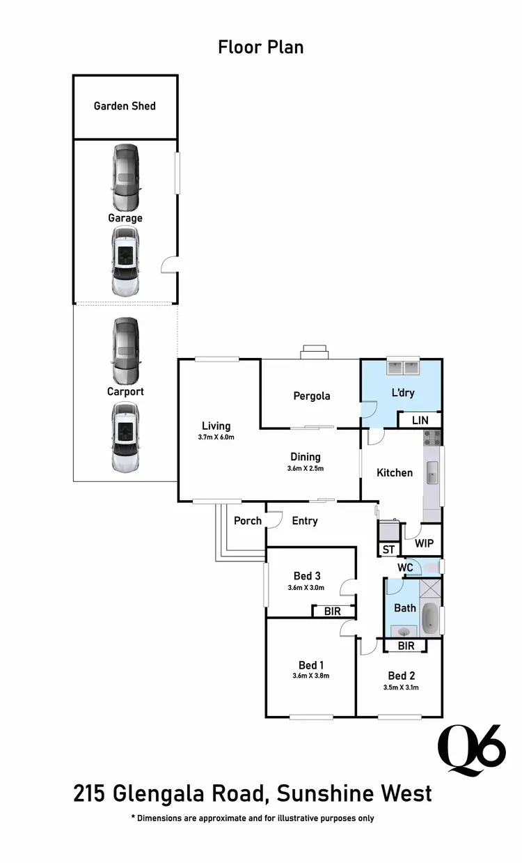 Floorplan of Homely house listing, 215 Glengala Road, Sunshine West VIC 3020