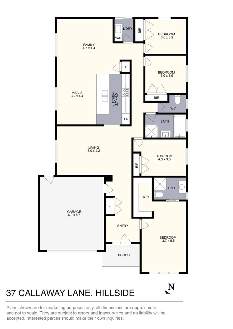 Floorplan of Homely house listing, 37 Callaway Lane, Hillside VIC 3037