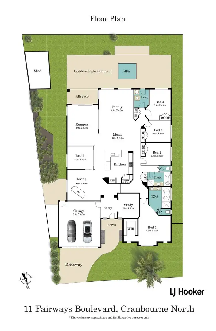 Floorplan of Homely house listing, 11 Fairways Boulevard, Cranbourne North VIC 3977