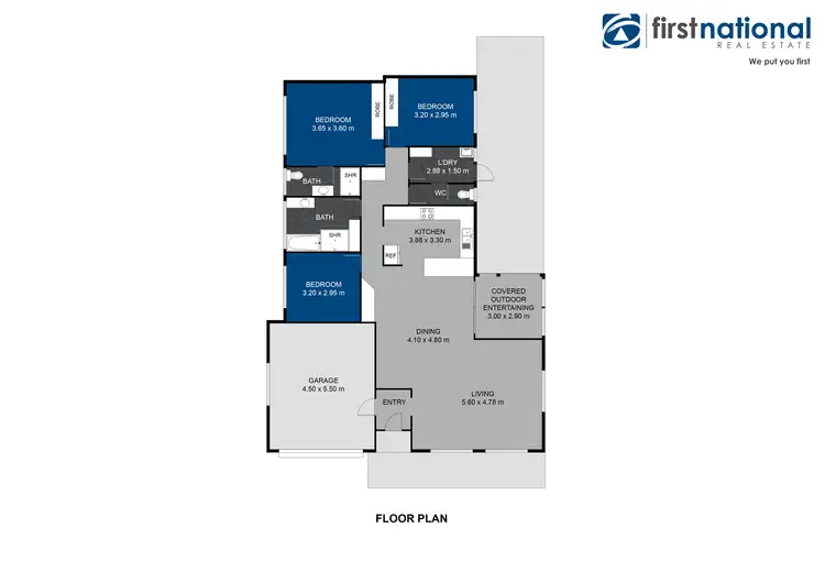 Floorplan of Homely villa listing, 1/6 Victoria Place, Forster NSW 2428
