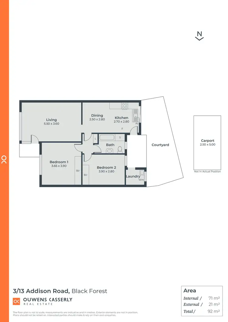 Floorplan of Homely unit listing, 3/13A Addison Road, Black Forest SA 5035