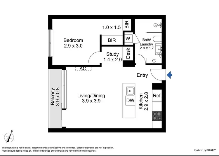 Floorplan of Homely apartment listing, 109/55-63 Jeffcott Street, West Melbourne VIC 3003