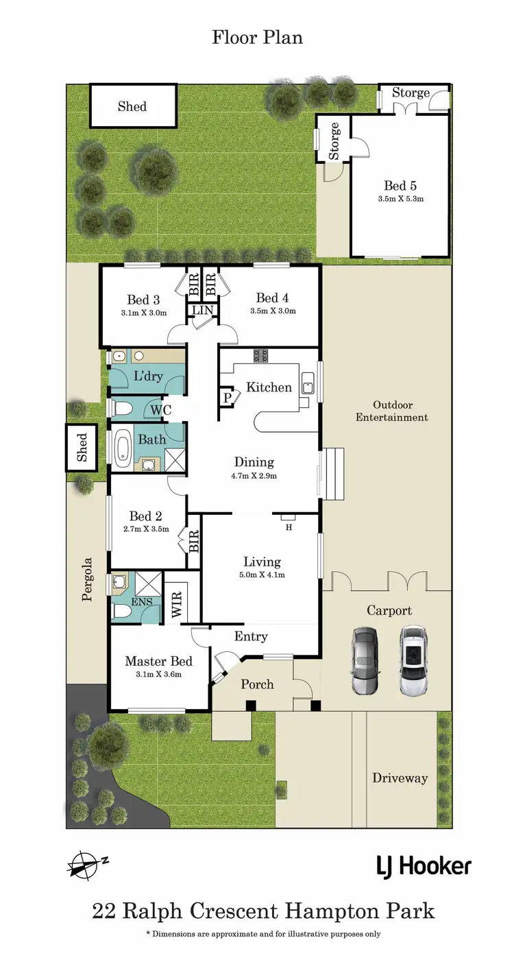 Floorplan of Homely house listing, 22 Ralph Crescent, Hampton Park VIC 3976