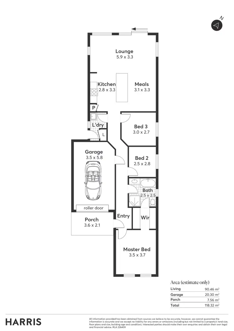 Floorplan of Homely house listing, 20a Underdown Road, Elizabeth South SA 5112