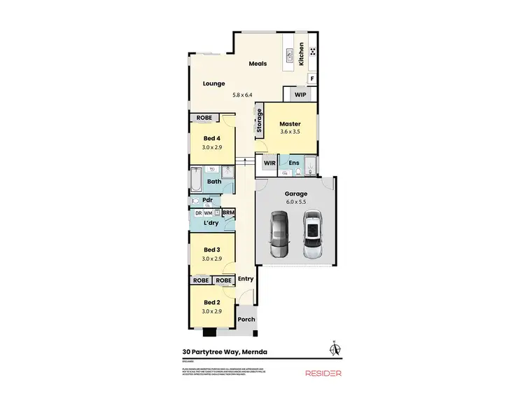 Floorplan of Homely house listing, 30 Partytree Way, Mernda VIC 3754