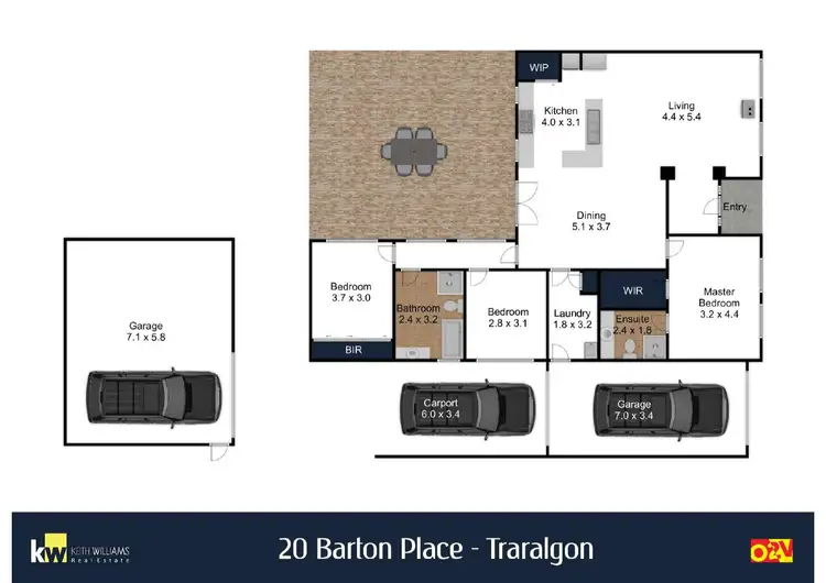 Floorplan of Homely house listing, 20 Barton Place, Traralgon VIC 3844