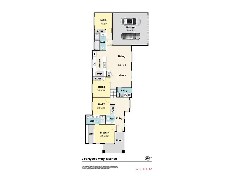 Floorplan of Homely house listing, 2 Partytree Way, Mernda VIC 3754