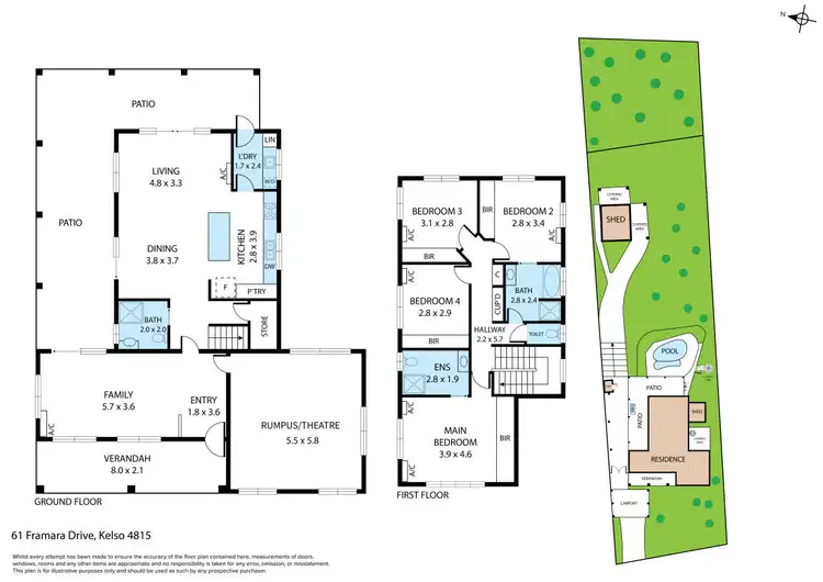 Floorplan of Homely house listing, 61 Framara Drive, Kelso QLD 4815