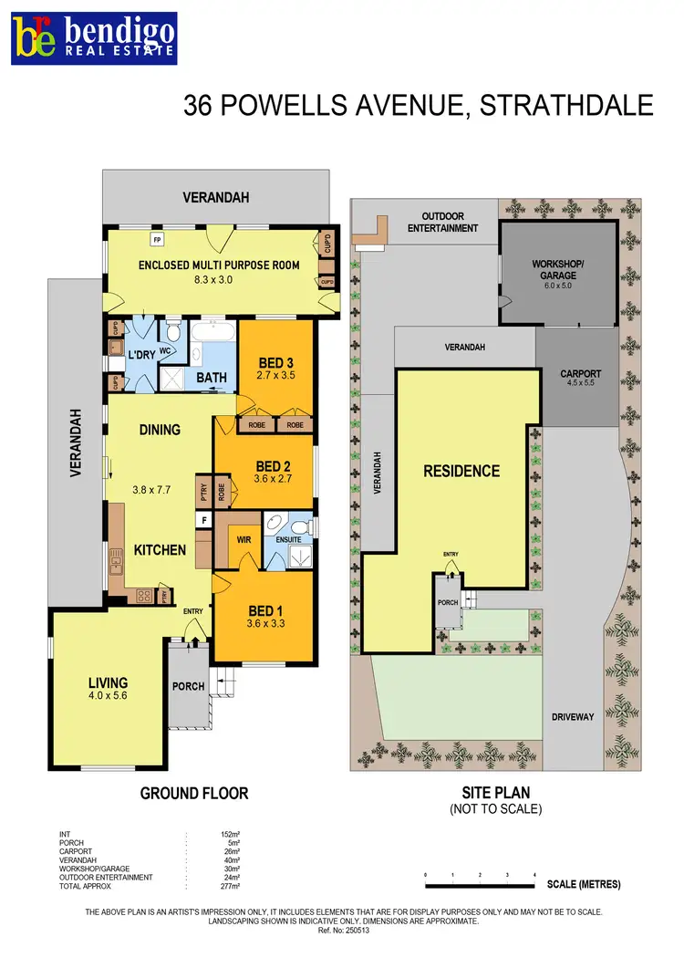 Floorplan of Homely house listing, 36 Powells Avenue, Strathdale VIC 3550