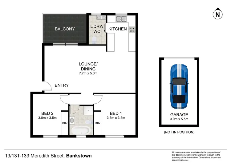 Floorplan of Homely apartment listing, 13/131-133 Meredith Street, Bankstown NSW 2200