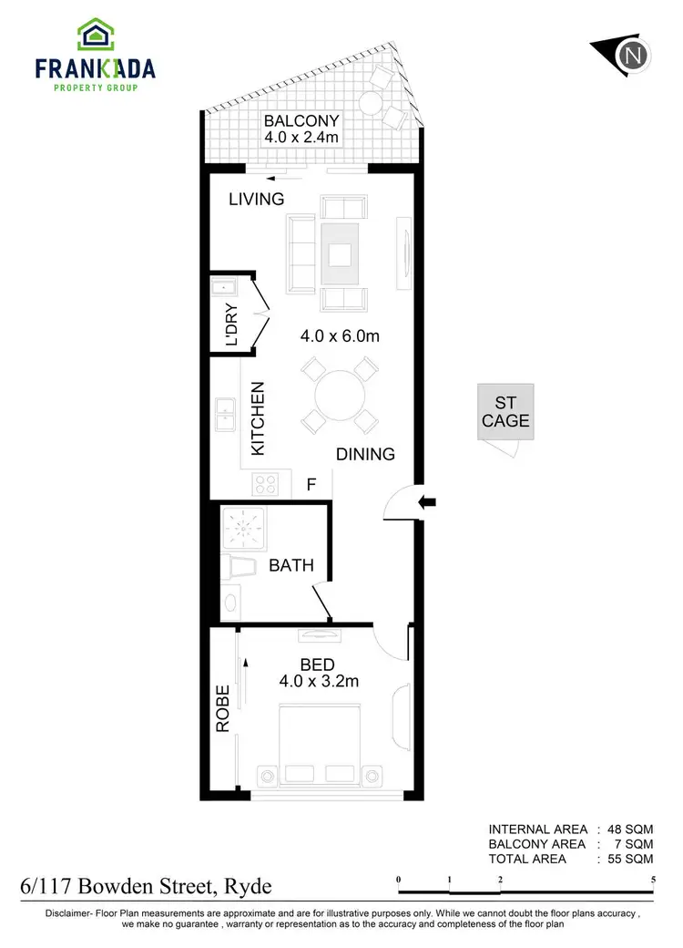 Floorplan of Homely apartment listing, 6/117 Bowden Street, Ryde NSW 2112