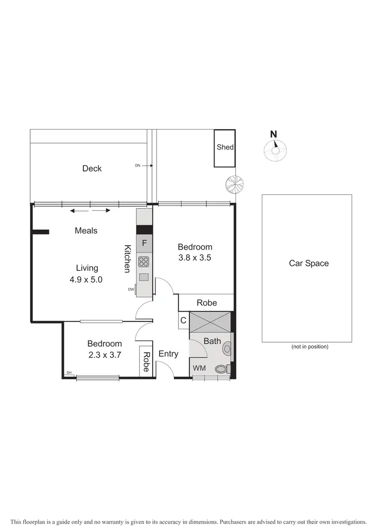 Floorplan of Homely apartment listing, 2/26 Docker Street, Elwood VIC 3184