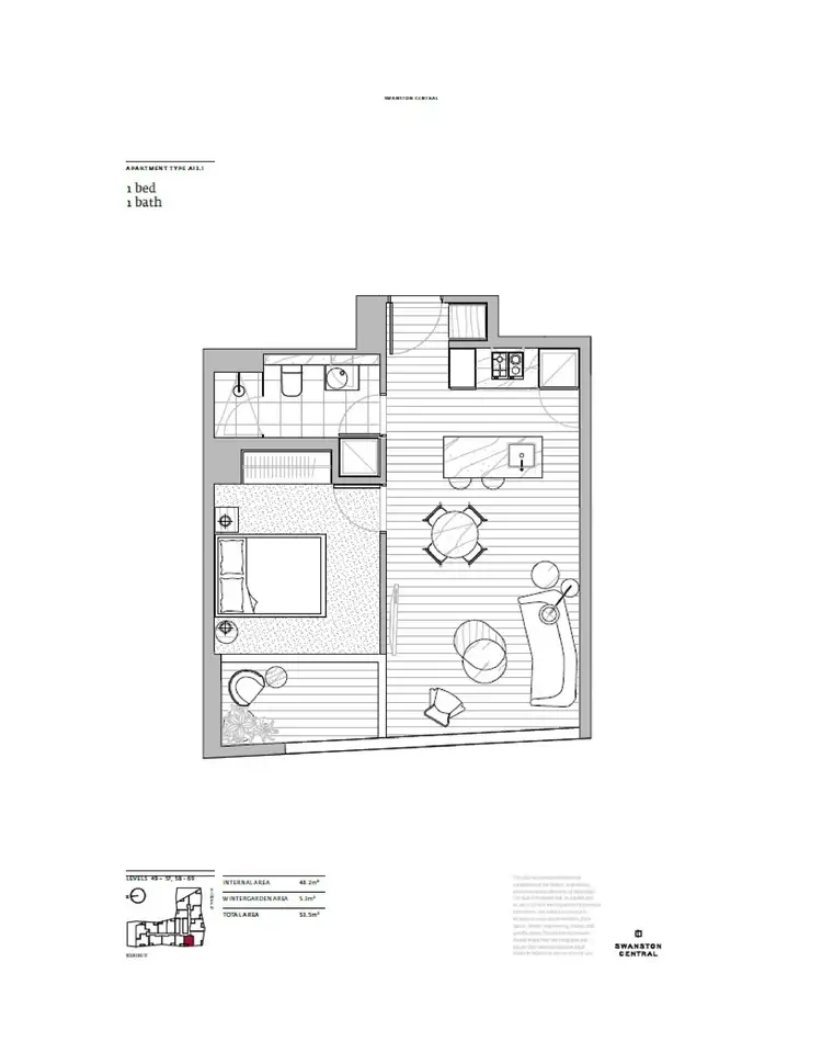 Floorplan of Homely apartment listing, 5607/160 Victoria Street, Carlton VIC 3053
