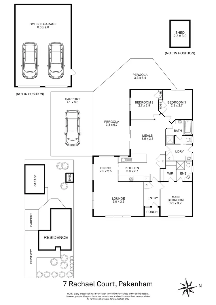 Floorplan of Homely house listing, 7 Rachael Court, Pakenham VIC 3810