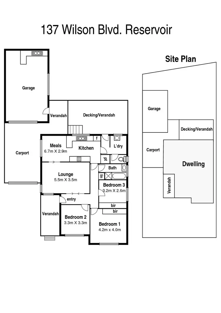 Floorplan of Homely house listing, 137 Wilson Boulevard, Reservoir VIC 3073