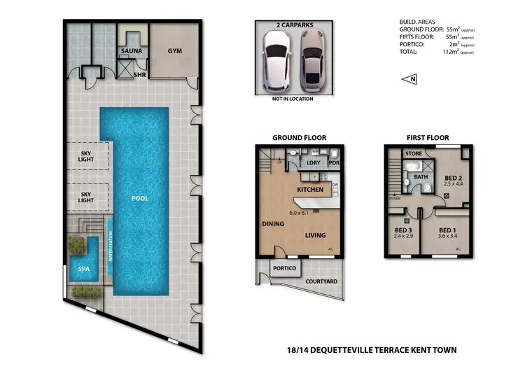 Floorplan of Homely townhouse listing, 18/14 Dequetteville Terrace, Kent Town SA 5067