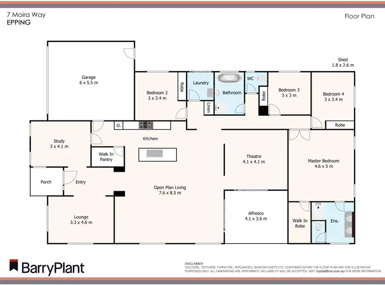 Floorplan of Homely house listing, 7 Moira Way, Epping VIC 3076