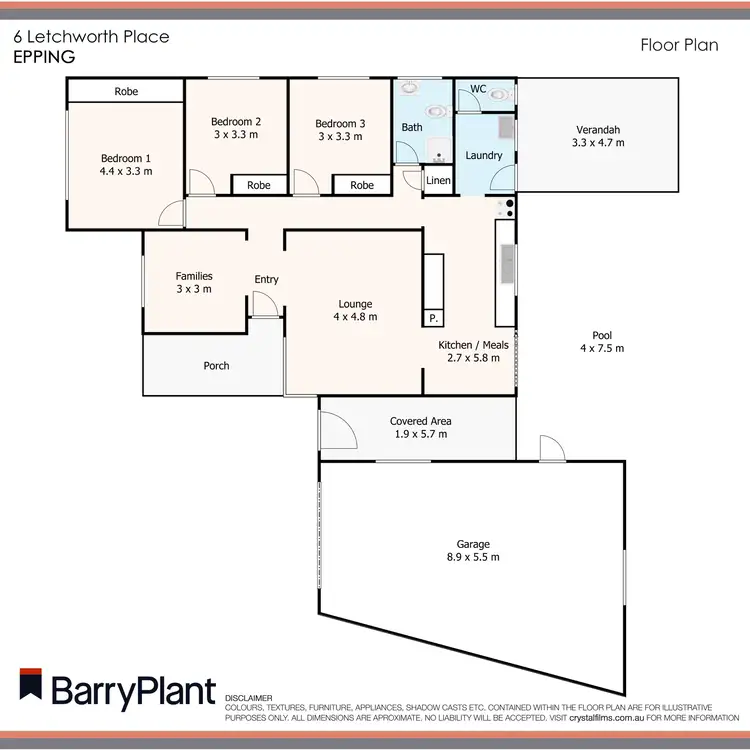 Floorplan of Homely house listing, 6 Letchworth Place, Epping VIC 3076