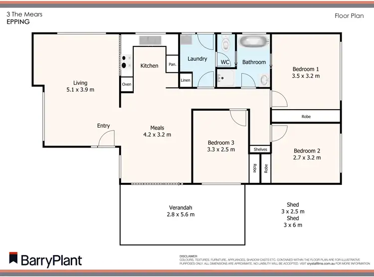 Floorplan of Homely house listing, 3 The Mears, Epping VIC 3076
