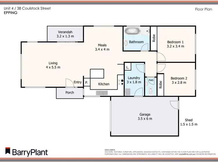 Floorplan of Homely unit listing, 4/38 Coulstock Street, Epping VIC 3076