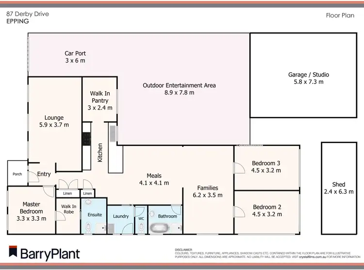 Floorplan of Homely house listing, 87 Derby Drive, Epping VIC 3076