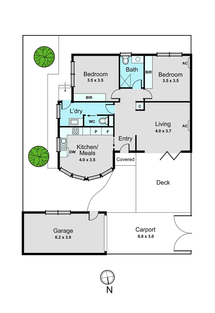 Floorplan of Homely unit listing, 2/4 Fenton Street, Huntingdale VIC 3166