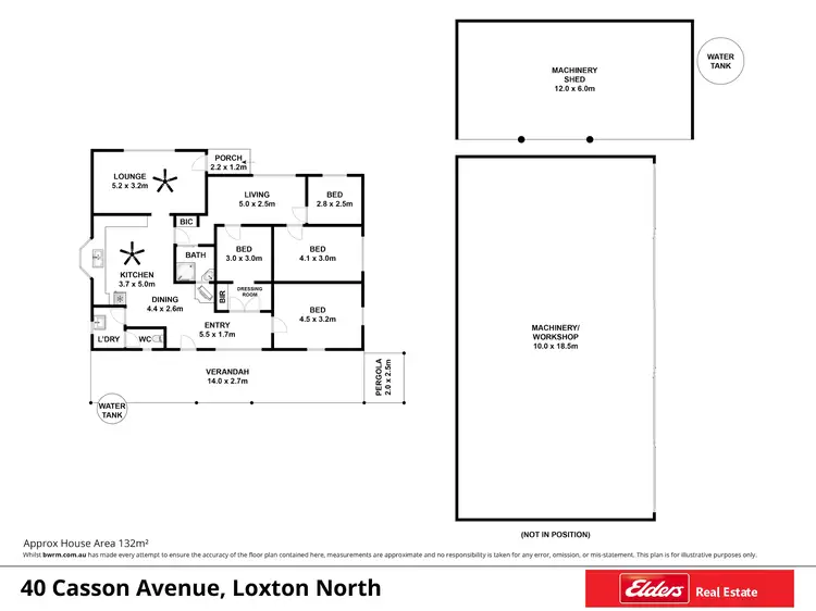 Floorplan of Homely house listing, 40 Casson Avenue, Loxton SA 5333