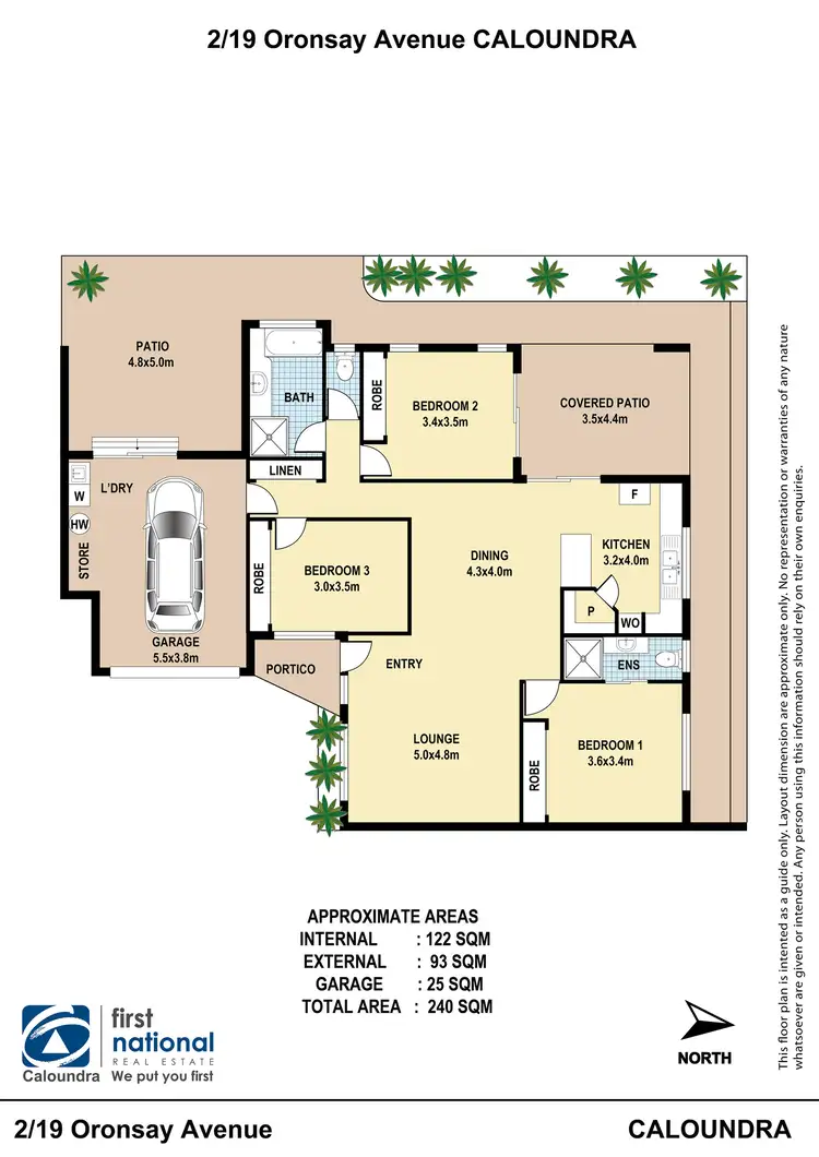 Floorplan of Homely villa listing, 2/19 Oronsay Avenue, Caloundra QLD 4551