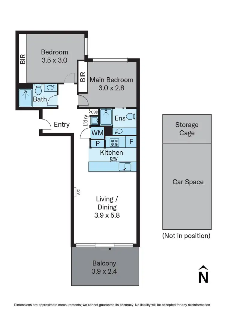 Floorplan of Homely apartment listing, 204/629 Canterbury Road, Surrey Hills VIC 3127