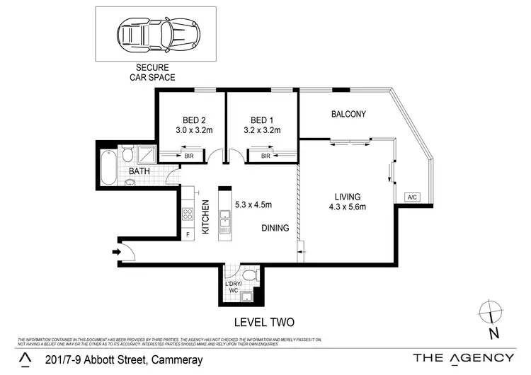 Floorplan of Homely apartment listing, 201/7-9 Abbott Street, Cammeray NSW 2062