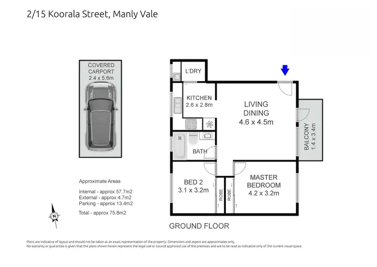 Floorplan of Homely apartment listing, 2/15 Koorala Street, Manly Vale NSW 2093