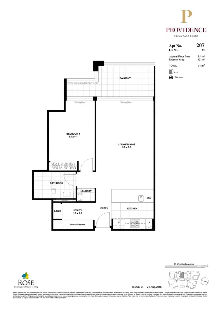Floorplan of Homely apartment listing, 207/17 Woodlands Avenue, Breakfast Point NSW 2137