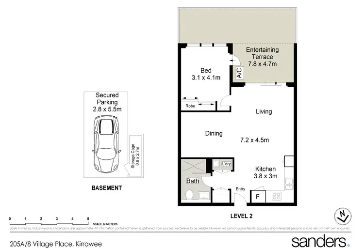 Floorplan of Homely unit listing, 205A/8 Village Place, Kirrawee NSW 2232