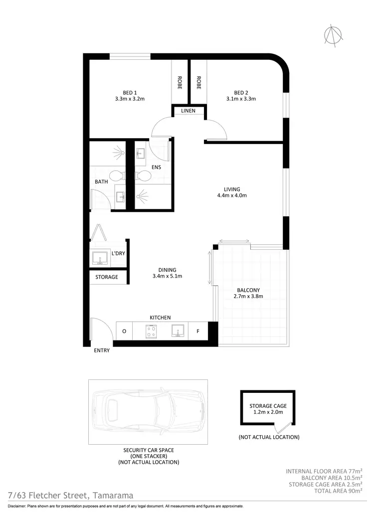 Floorplan of Homely apartment listing, 7/63 Fletcher Street, Tamarama NSW 2026