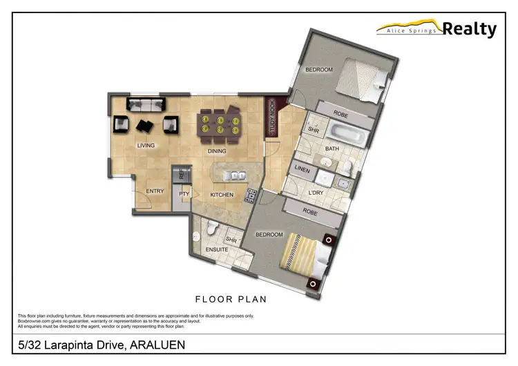 Floorplan of Homely unit listing, 5/32 Larapinta Drive, Araluen NT 870
