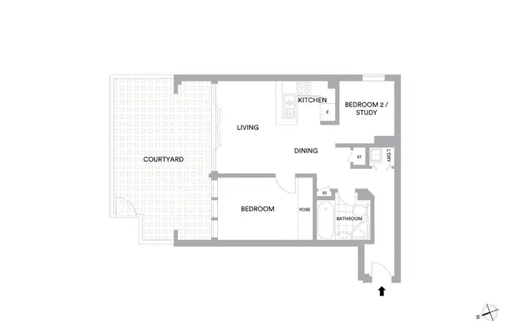 Floorplan of Homely apartment listing, 2/13 Potter Street, Waterloo NSW 2017