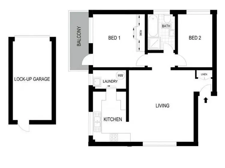 Floorplan of Homely unit listing, 11/33 First Avenue, Campsie NSW 2194