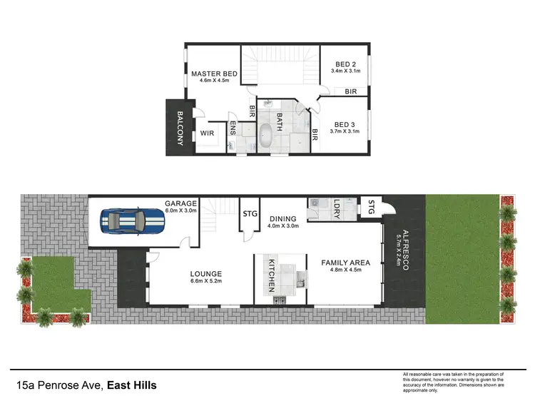 Floorplan of Homely semi-detached listing, 15A Penrose Avenue, East Hills NSW 2213