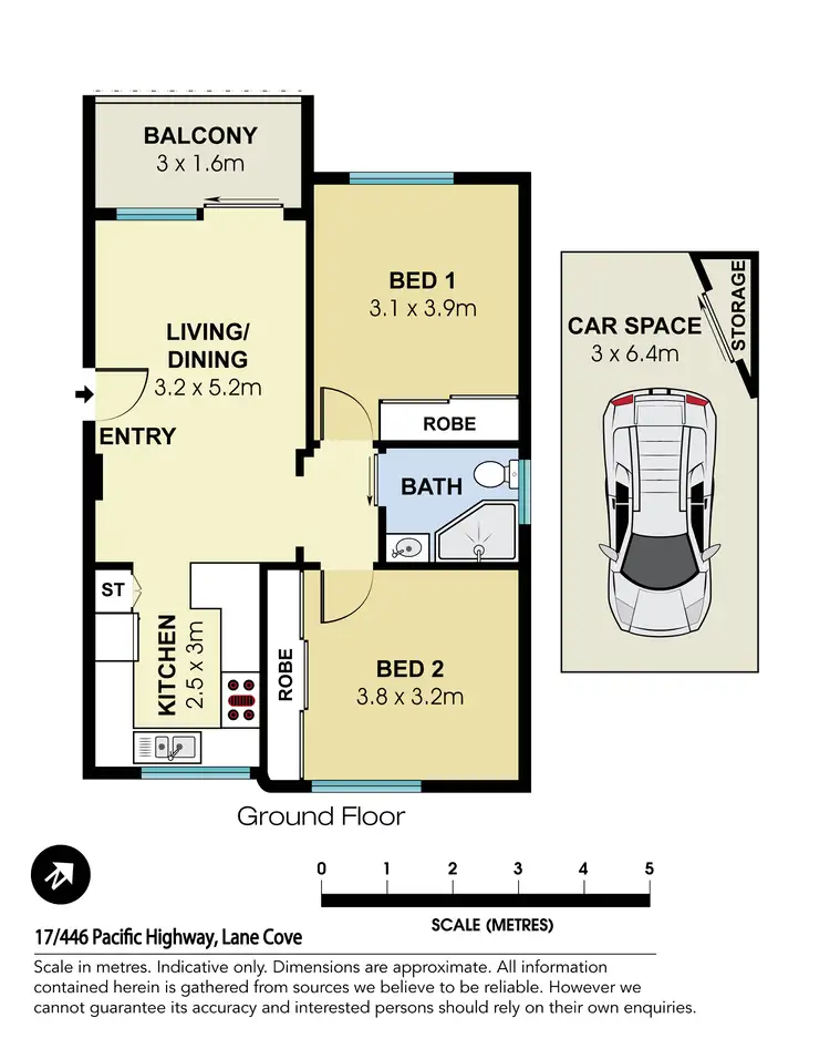 Floorplan of Homely apartment listing, 17/446 Pacific Highway, Lane Cove NSW 2066