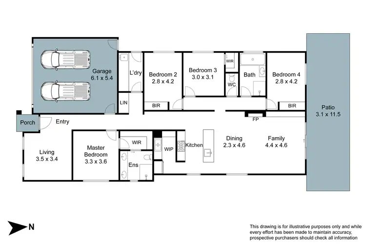 Floorplan of Homely house listing, 4 Farranreigh Street, Woodstock VIC 3751