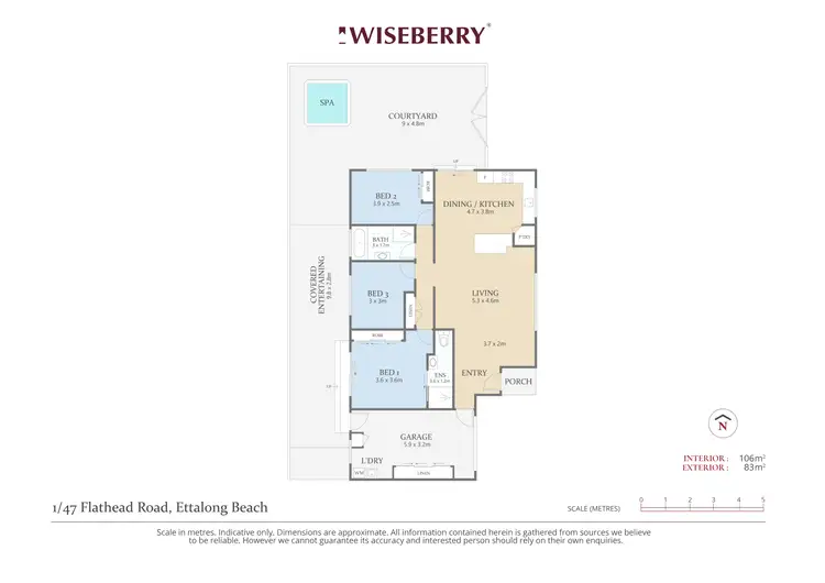 Floorplan of Homely villa listing, 1/47 Flathead Road, Ettalong Beach NSW 2257